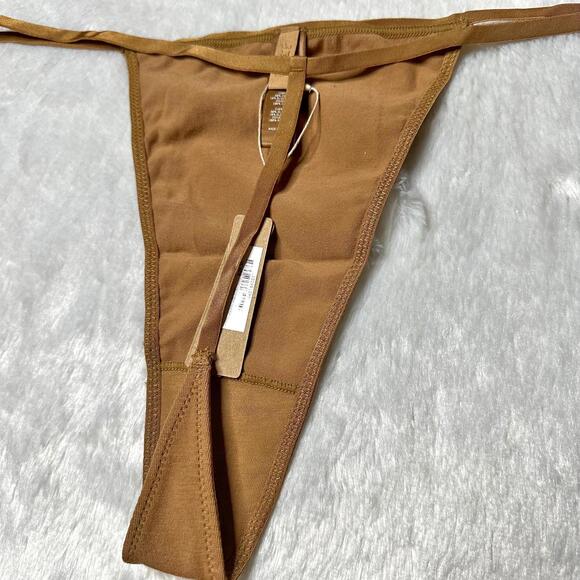 NWT Skims Cotton Jersey T-String Thong in Camel Women's 3X - Picture 5 of 7